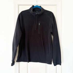 L.L. Bean Men's Black Qaurter Zip Fleece size large